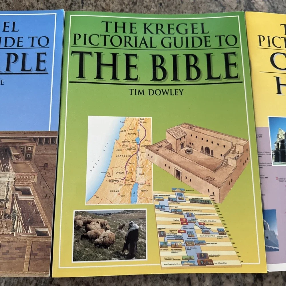 Lot of 3 The Kregel Pictorial Guide Bible History Church History Story PB